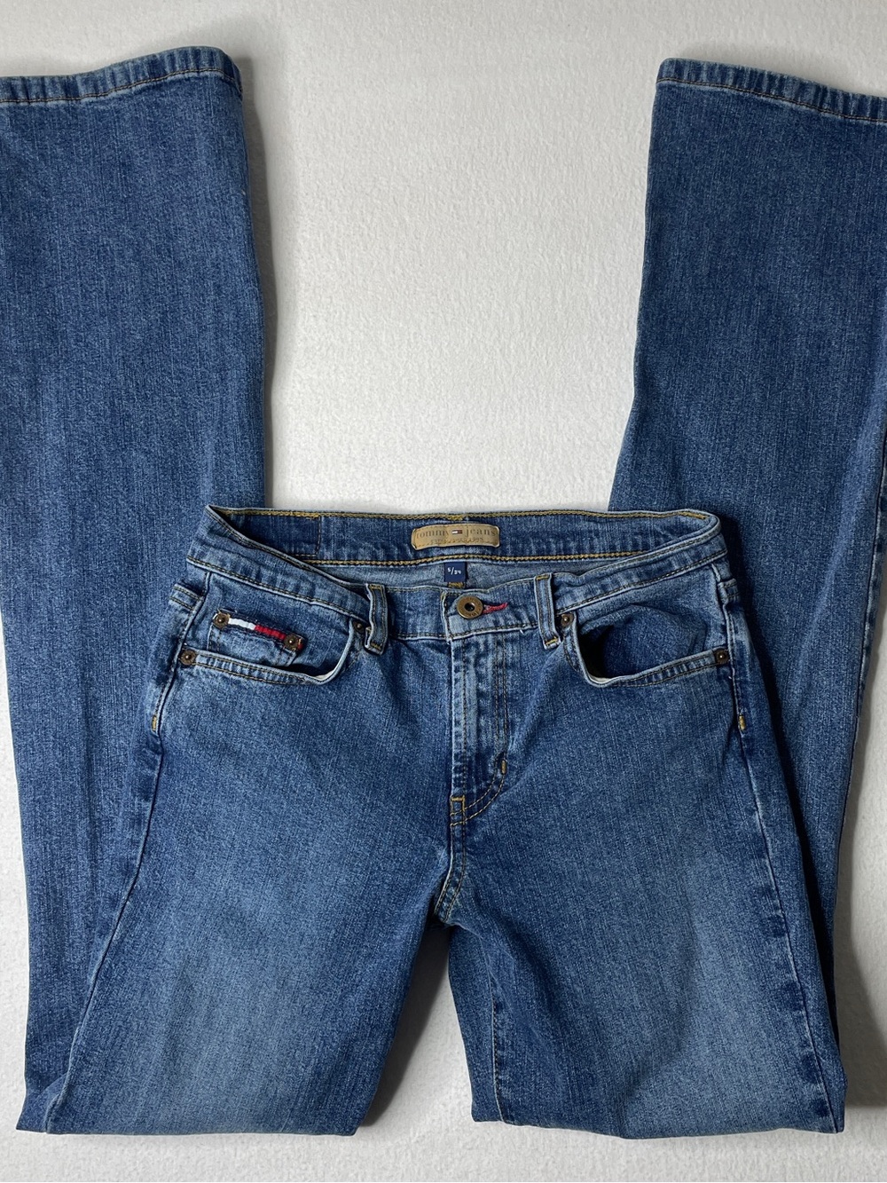 Tommy Jeans Low Rise Bootcut Jeans Women's 27 Medium Wash Classic Denim 90s Y2K